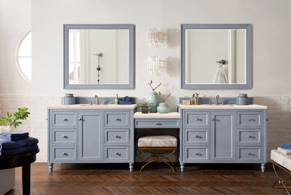 Copper Cove Encore 122" Double Vanity Set, Silver Gray