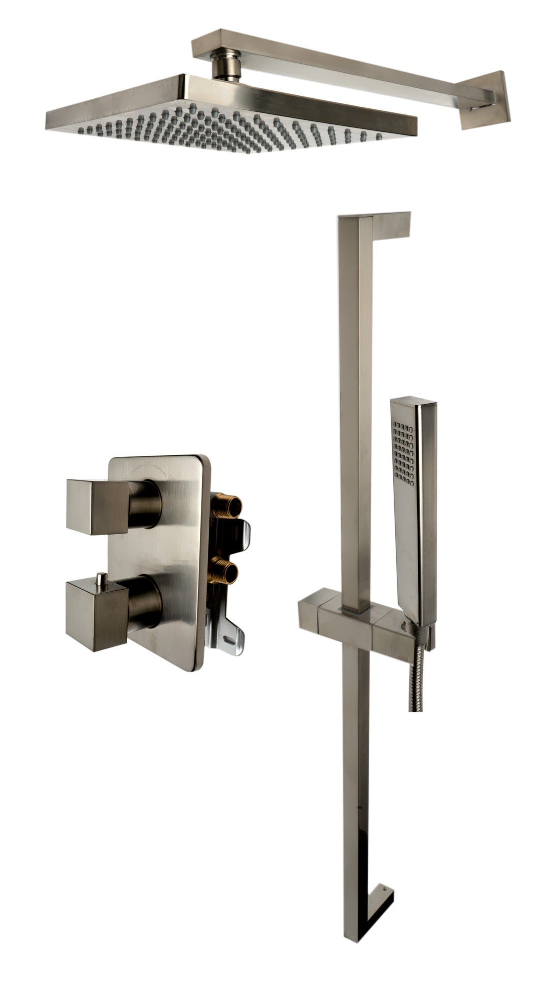 ALFI brand AB2830 2 Way Thermostatic Square Shower Set