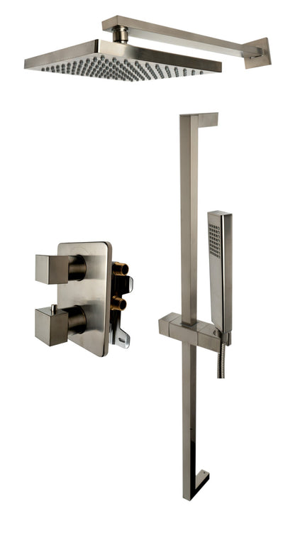 ALFI brand AB2830 2 Way Thermostatic Square Shower Set