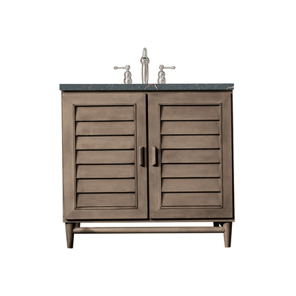 Portland 36" Single Vanity Cabinet, Whitewashed Walnut