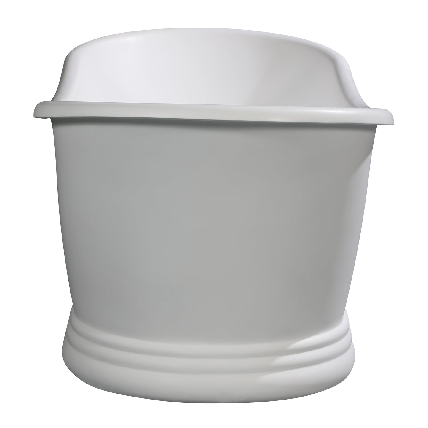 ALFI brand  AB9950 67" White Matte Pedestal Solid Surface Resin Bathtub