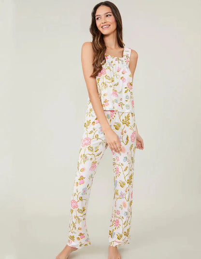Pajama Pant Jane Jacobean Cream