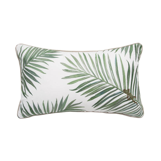Palm & Lizard Indoor/Outdoor Throw Pillow