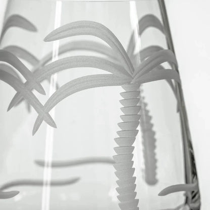 Palm Tree Etched Glassware