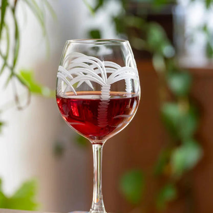 Palm Tree Etched Glassware