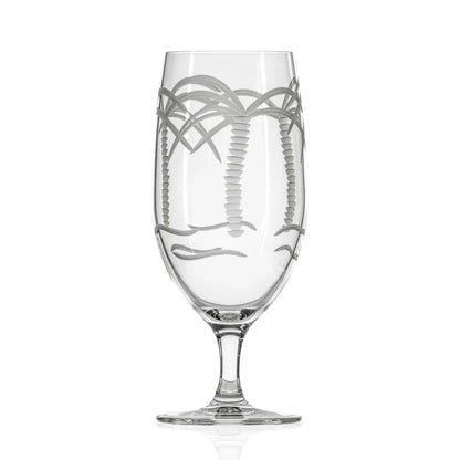 Palm Tree Etched Glassware