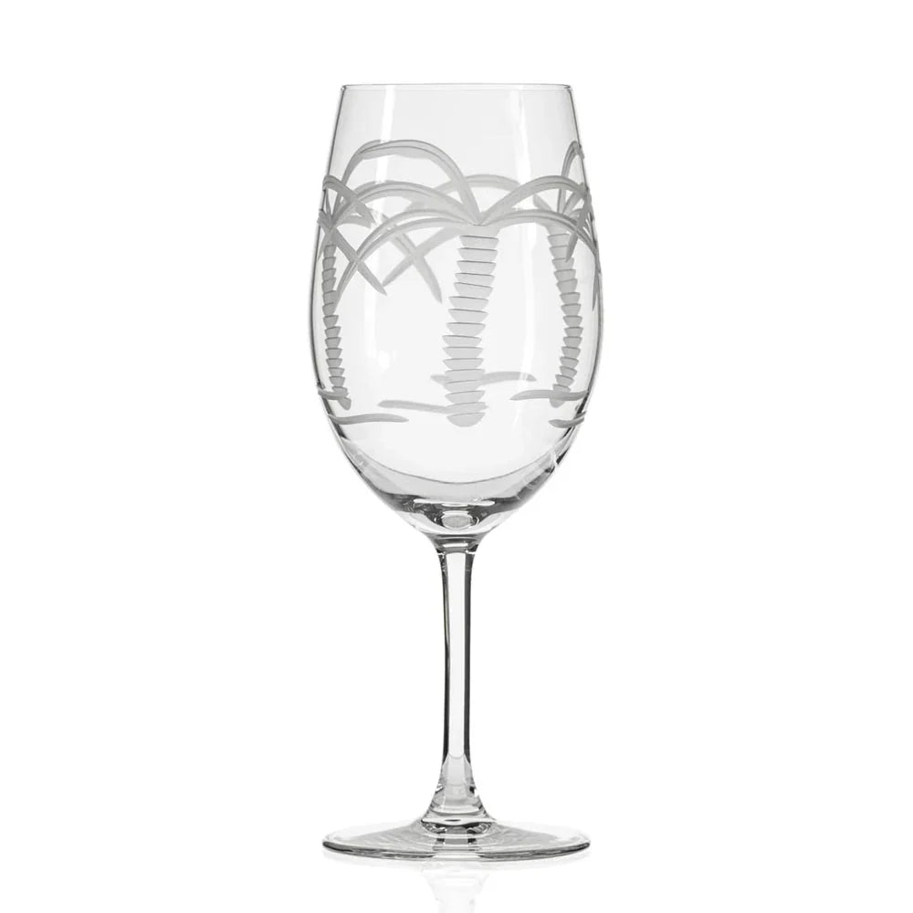 Palm Tree Etched Glassware