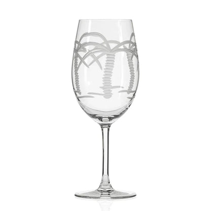 Palm Tree Etched Glassware