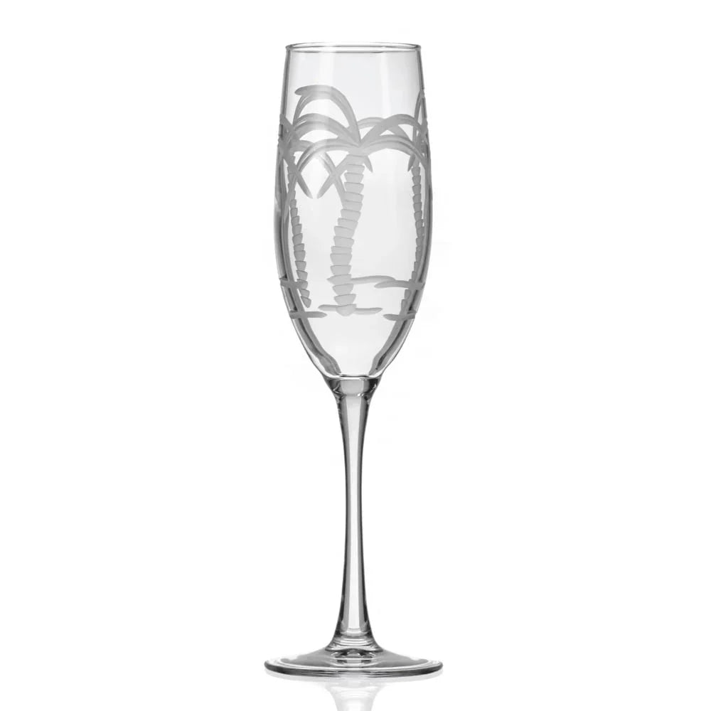 Palm Tree Etched Glassware