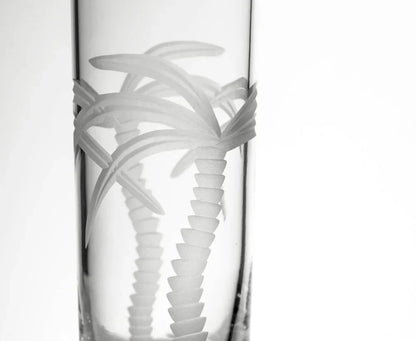 Palm Tree Etched Glassware