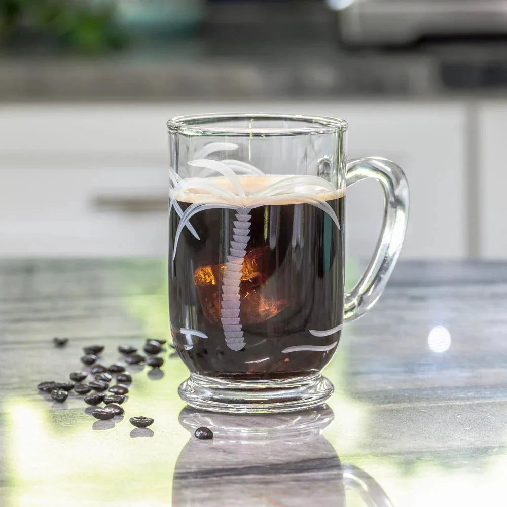 Palm Tree Etched Glassware
