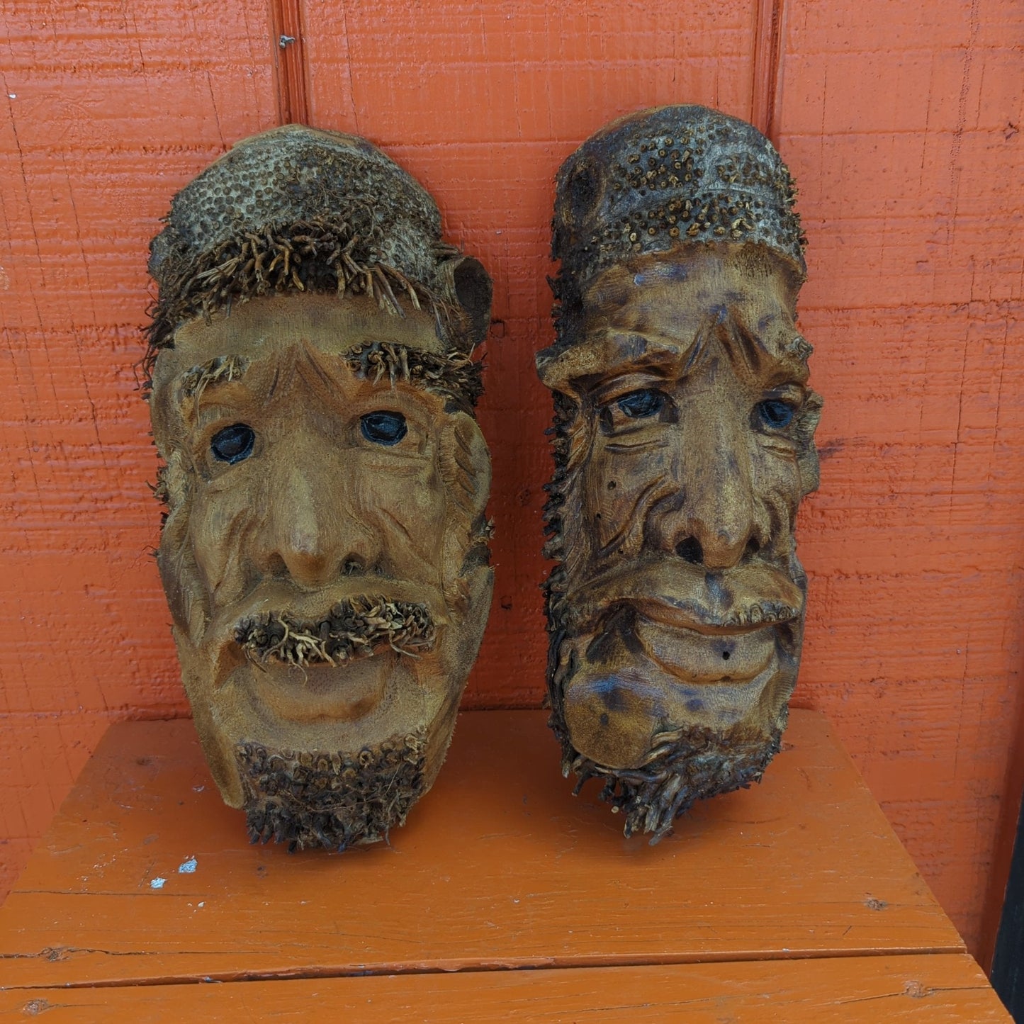 Palm Tree Root Face, Tiki Bar Decor