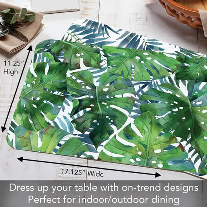 Palms Reversible Rectangular Plastic Placemat