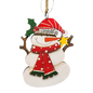 Rustic Wooden Ornament - Snowman
