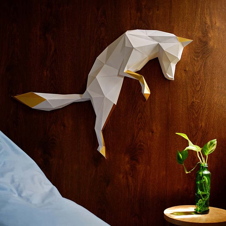 Fox Wall Art for Home Decor (DIY Papercraft)