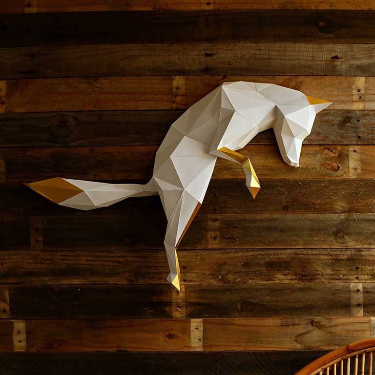 Fox Wall Art for Home Decor (DIY Papercraft)