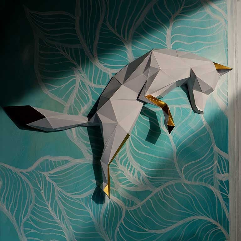 Fox Wall Art for Home Decor (DIY Papercraft)
