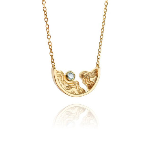 Paradise Necklace – 18K Gold Plated with Blue Topaz