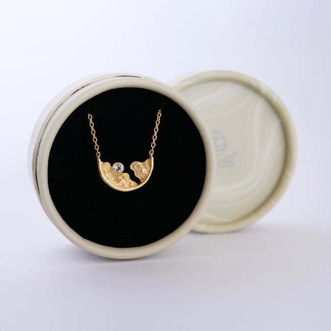 Paradise Necklace – 18K Gold Plated with Blue Topaz