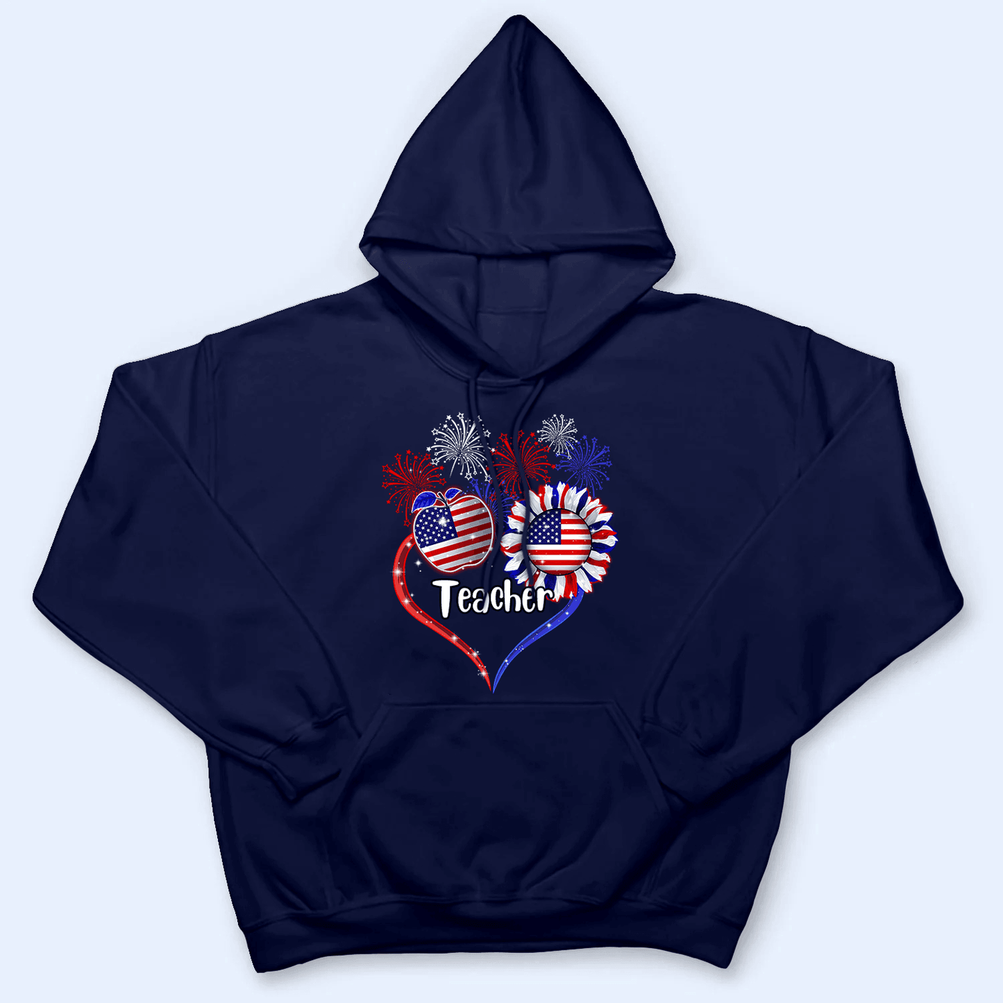 Patriotic Teacher, Fourth 4th Of July, Independence Day - Personalized Custom T Shirt - Birthday, Loving, Funny Gift for Teacher, Kindergarten, Preschool, Pre K, Paraprofessional