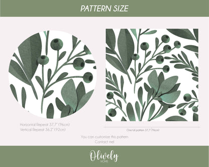 Green silky leaves wallpaper