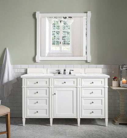 Brittany 60" Single Vanity in Bright White
