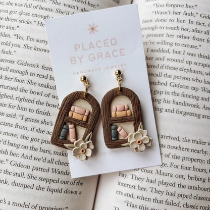 Floral Arch Bookshelf Earrings