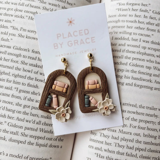 Floral Arch Bookshelf Earrings