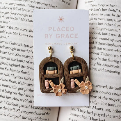 Floral Arch Bookshelf Earrings