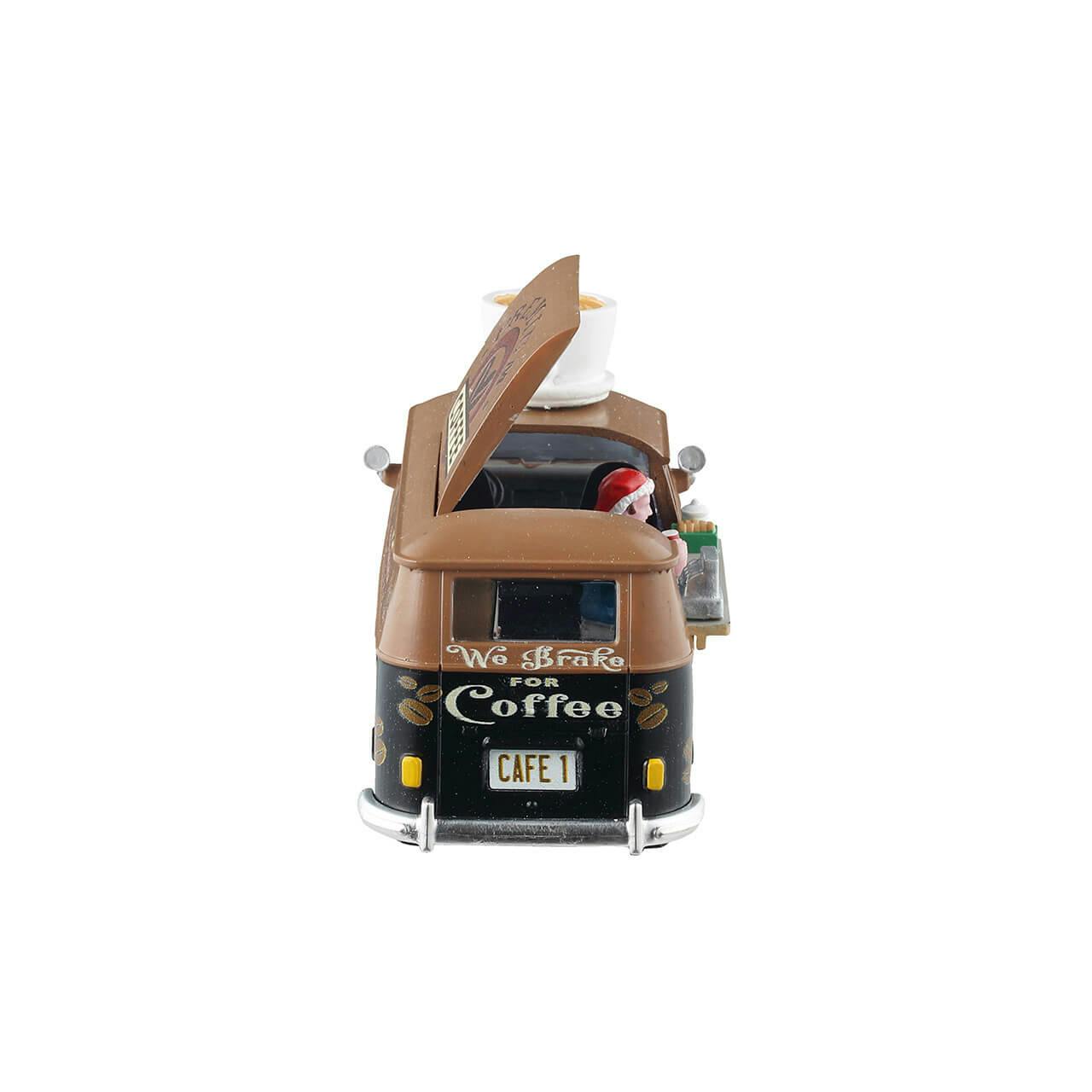 Toy coffee truck with a white background