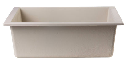 ALFI brand AB2420UM 24" Undermount Single Bowl Granite Composite Kitchen Sink