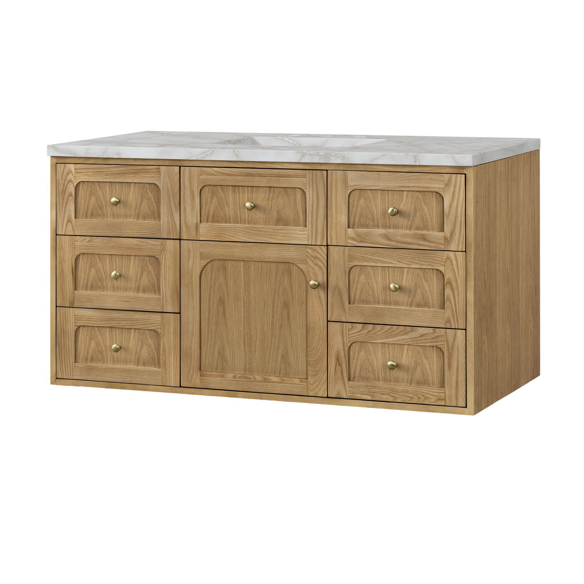 Laurent 48" Single Vanity Cabinet, Light Natural Oak