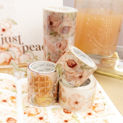 Sweet Peach 'Cobbler' Premium Satin Die Cut Washi 35mm fruit