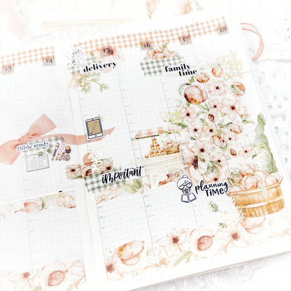 Sweet Peach 'Lane Packing' Satin Washi 30mm