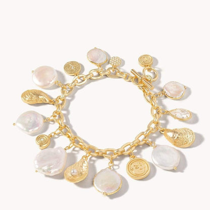 Pearl Charm Toggle Bracelet
