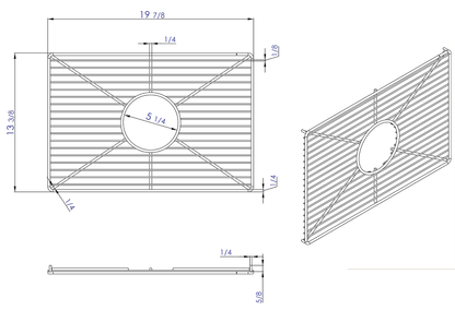 ALFI brand  ABGR2418 Stainless steel kitchen sink grid for AB2418SB, AB2418ARCH, AB2418UM
