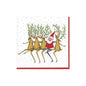 Santa's Kickettes (White) - Cocktail Napkin