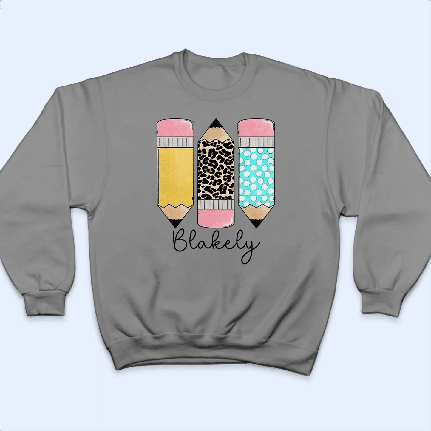 Pencils Back to School - Personalized Custom T Shirt - Birthday, Loving, Funny Gift for Teacher, Kindergarten, Preschool, Pre K, Paraprofessional