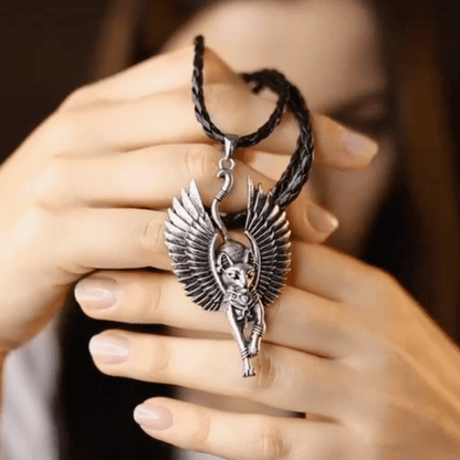 Ancient Egypt Bastet Goddess of Cats Stainless Steel Necklace