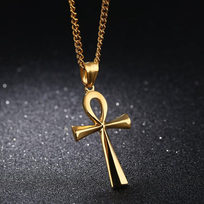 Ancient Egypt Life and Balance Stainless Steel Necklace