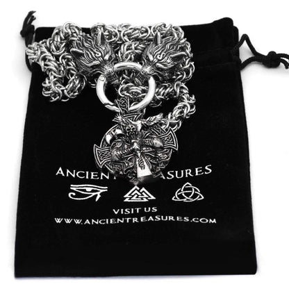 Vikings Odin's Wolf Chain Stainless Steel Necklace