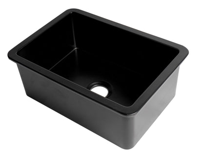 ALFI brand ABF2718UD 27" x 18" Fireclay Undermount / Drop In Firelcay Kitchen Sink