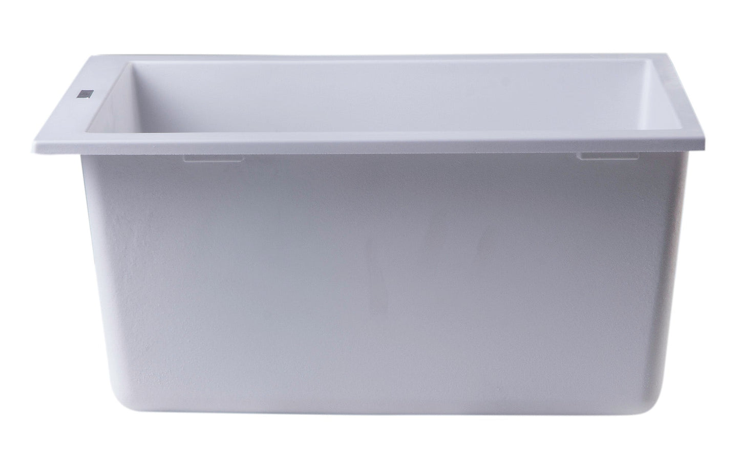 ALFI brand AB1720UM 17" Undermount Rectangular Granite Composite Kitchen Prep Sink