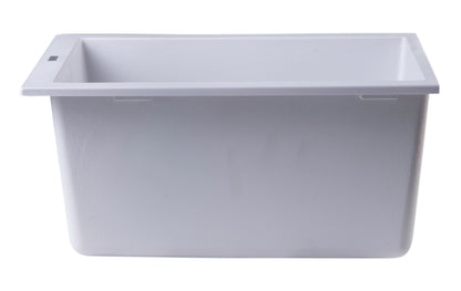 ALFI brand AB1720UM 17" Undermount Rectangular Granite Composite Kitchen Prep Sink