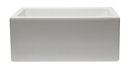 ALFI brand AB2418HS AB2418HS-B 24 inch Biscuit Reversible Smooth / Fluted Single Bowl Fireclay Farm Sink