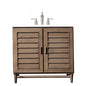 Portland 36" Single Vanity Cabinet, Whitewashed Walnut