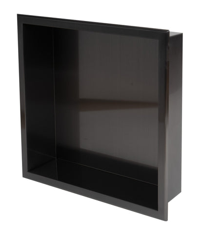 ALFI brand ABNP1616 16" x 16" Steel Square Single Shelf Shower Niche