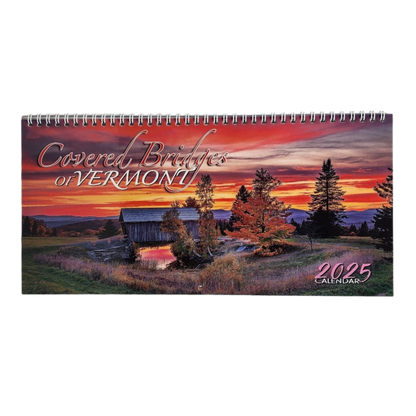 Vermont 2025 Covered Bridges Panoramic Wall Calendar