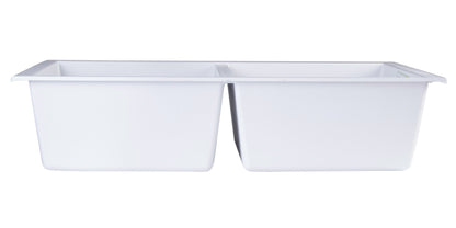 ALFI brand AB3420UM 34" Undermount Double Bowl Granite Composite Kitchen Sink