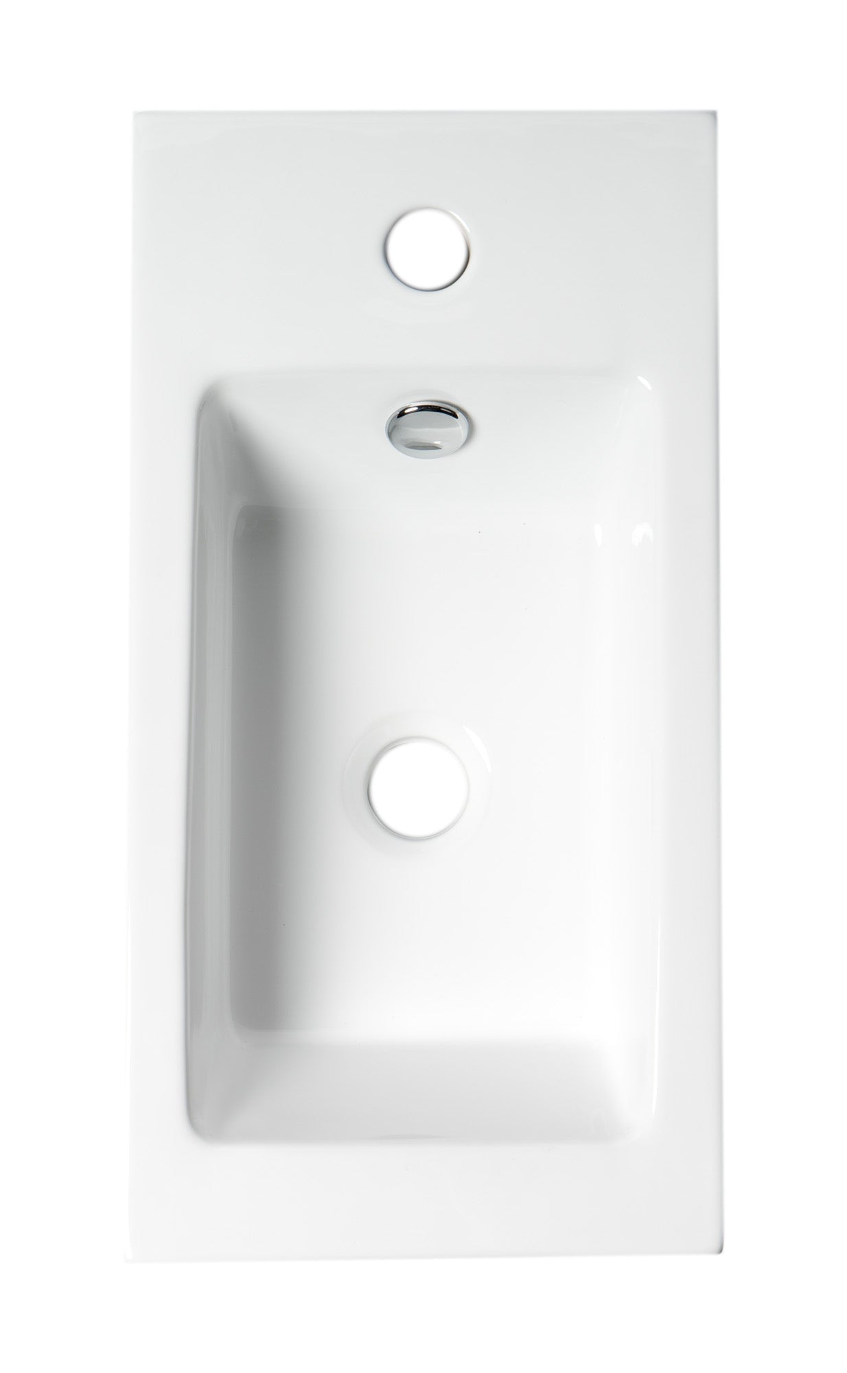 ALFI brand  ABC116 White 20" Small Rectangular Wall Mounted Ceramic Sink with Faucet Hole